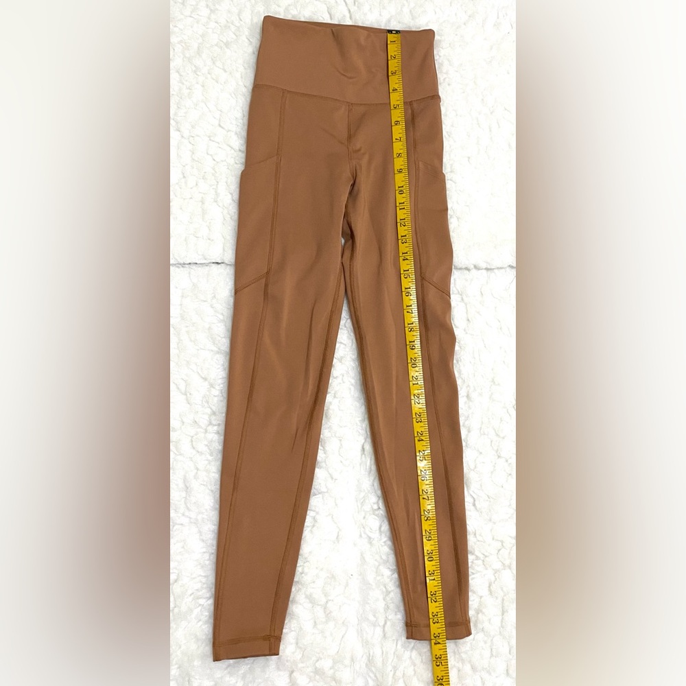 American Eagle Womens XS Tan Pocket Leggings Boho Fall Activewear Streetwear - Picture 9 of 12